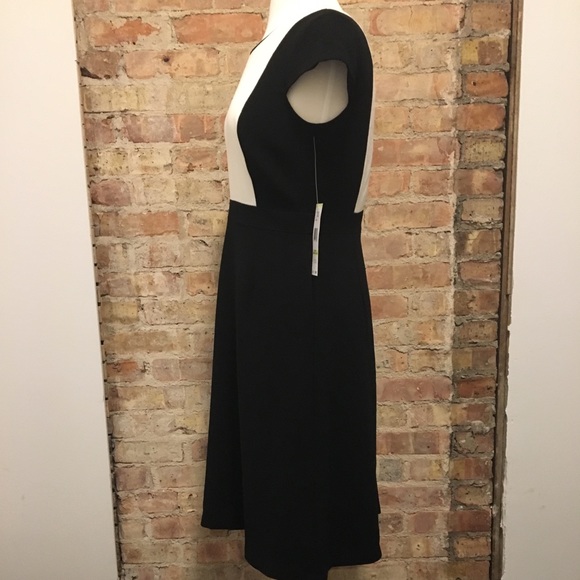 Jones New York black and ivory block dress - Picture 2 of 3